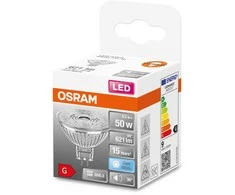 LED lemputė OSRAM Star MR16, GU5.3, 8W, 4000 K, 36°, 621 lm, šaltai baltos sp.