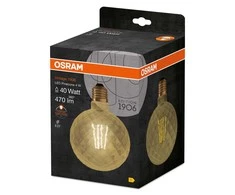 Lemputė Osram LED, G125, 2400 °K, E27, 4.5 W, 470 lm