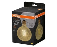 Lemputė Osram LED, G125, 2400 °K, E27, 4.5 W, 470 lm