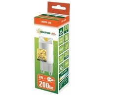 LED lempa Spectrum G9 T5 2,5W 3000K 190LM 17KH