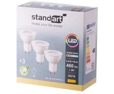 Standart LED lempa, GU10, 4.9W, 460LM, 2700K, 36° (3 vnt.)