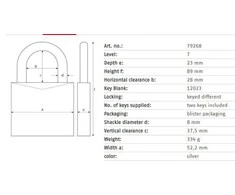 SPYNA PAKABINAMA ABUS 79268 52.2X89 MM
