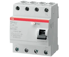 ABB Srovės nuotėkio relė FH204, 25A, 6kA, 30mA AC, 4P