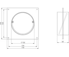 Ventiliacijos tarpmovė EUROPLAST AFV125, D125