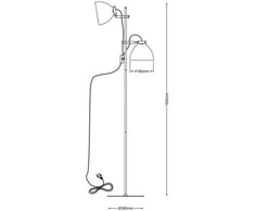 Carruzzo FLOOR LAMP 18X150CM 2XG9 Juodas COLOR