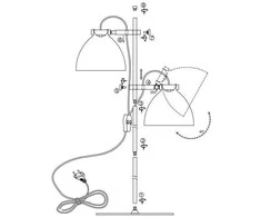 Domoletti Lamp Grindų šviestuvas 18x150cm 2xG9 baltas