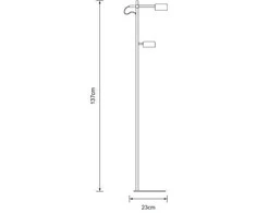 Carruzzo GRINDINIS LED ŠVIESTUVAS LUCA 2X4W JUODA
