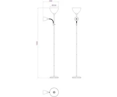 Okko Lampa podłogowa Zumaline FLOOR LAMP F62AMS 60W E27 Juodas