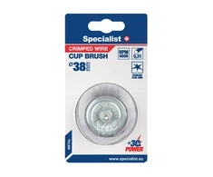 Vielinė šlifavimo taurė, tiesios vielos, su koteliu, 38 mm, SPECIALIST+