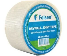 Stiklo audinio juosta FOLSEN, 48 mm x 20 m, gipso kartonui