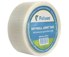 Stiklo audinio juosta FOLSEN, 48 mm x 45 m, gipso kartonui