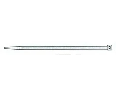 Stiprināšanas siksna Elematic, poliamīds, melna krās., 200 mm x 2.6 mm