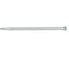 Tvirtinimo dirželis Elematic, poliamidas, juodas, 290 mm x 4.5 mm