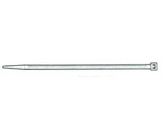 Stiprināšanas siksna Elematic, poliamīds, melna krās., 300 mm x 7.5 mm