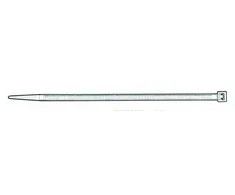 Tvirtinimo dirželis Elematic, 7,5 x 300 mm, baltas