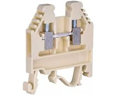 Maitinimo gnybtai ETI DIN, 4 mm², 2 vietų, 32 A, rudos spalvos.