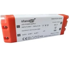 Maitinimo šaltinis Standart, LED, 2.5A, 0-30W, 12V, DC, IP20