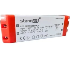 Maitinimo šaltinis Standart, LED, 3A, 0-36W, 12V, DC, IP20