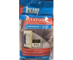 Plytelių siūlių glaistas KNAUF FLEXFUGE UNIVERSAL DUNKELBRAUN, 1-20 mm, ruda sp., 5kg