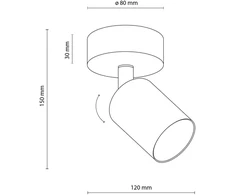 Šviestuvas lubų ir sienų TK Lighting Top 5739, GU10, 1 x 10 W