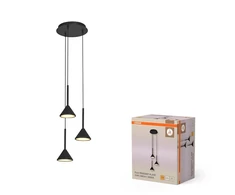 Osram 13W LED pakabinamas šviestuvas FUJI, juodas, 3000K