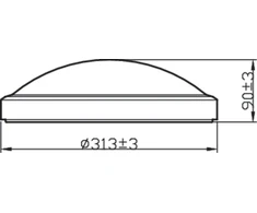 Šviestuvas lubų Philips Doris 929002665101, LED, 2700 °K, 1 x 17 W