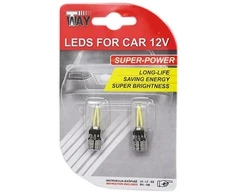 T Way Automobilio lemputė T10.12V., led, balta sp., 12 V
