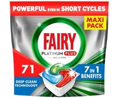 Automatinių indaplovių kapsulės FAIRY Platinum+ Deep Clean, 71vnt