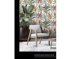 Rasch Wallpaper vinyl 793512 leaves mėlynas žalias