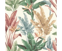 Rasch Wallpaper vinyl 793512 leaves mėlynas žalias