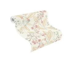 Rasch WALLPAPER VINYL 794434 BOTANICAL GR Rožinis