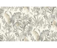 Rasch WALLPAPER VINYL820348 FLORAL BEIGE Žalias