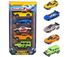 TEAMSTERZ Gatvės automobiliai, 5 vnt., 7,5cm