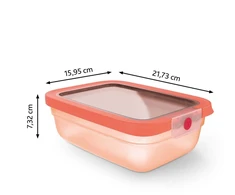 Tefal FOOD BOX 1.2L ONECLICK Oranžinis
