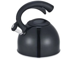 Tējkanna ar svilpi Domoletti, 3 l, melna krās.