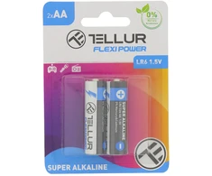 Tellur Flexi Power baterijos, super šarminės, AA LR6, 1,5 V, 2 vnt./rinkinyje