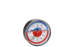 Termomanometrs ICMA 91259AD06120, 80 mm, 1/2 collas – Ārējā vītne, 6 Bar