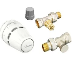 radiatoru termostatiskā vārsta komplekts, Danfoss, taisns, DN15