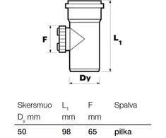 Kanalizacijos valymo įrenginys vidaus patalpoms Wavin Optima, 50 mm
