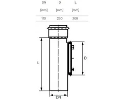 Magnaplast Vidaus kanalizacijos pravala Ultra dB, Ø 110 mm