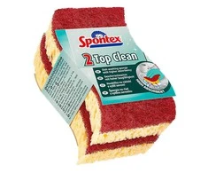 Kempinė valymui Spontex Top Clean, geltona sp., 2 vnt.