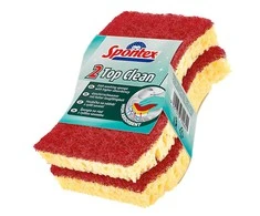 Kempinė valymui Spontex Top Clean, geltona sp., 2 vnt.