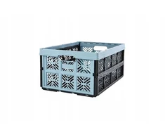 Transportinė dėžė Keeeper, 32 l, juoda/šviesiai mėlyna, 48 x 35 x 23 cm
