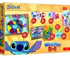 TREFL DISNEY STITCH 8in1 Mix&amp;play stalo žaidimų rinkinys