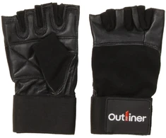 Odinės treniruočių pirštinės outliner SG-1164, juoda, M