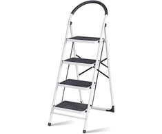 Haushalt 4 STEP STEEL LADDER BL-C104 Baltas