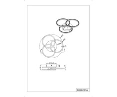 Trio Griestos formos šviestuvas „Reality Circle R62823132“, LED, 2700–6000 °K, 1 x 27 W