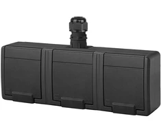 Trivietis kištukinis lizdas ELEKTRO-PLAST AQUANT, IP65