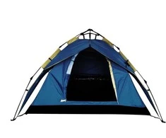 Trīsvietīga telts Outliner RD-AT03-3, zila krās./zaļa krās., 210 cm x 210 cm x 130 cm