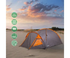 Trivietė palapinė Outliner RD-T22-3, oranžinė/pilka, 330 cm x 230 cm x 130 cm